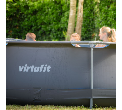 Басейн каркасний VIRTUFIT з фільтрувальним насосом 305 х 76 см, темно-сірий
