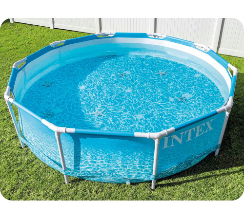 Басейн каркасний 6в1 INTEX 28206, 305 х 76 см, морський принт