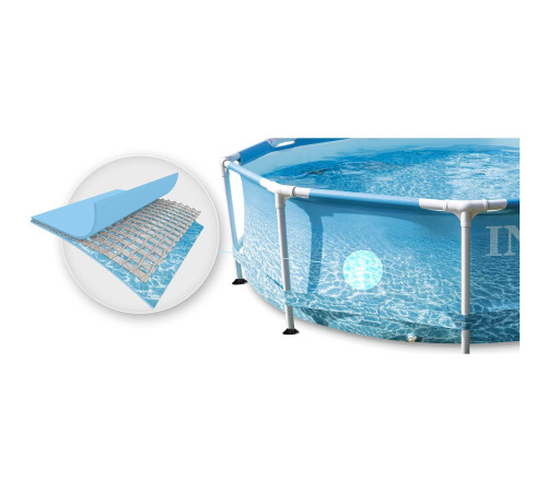 Басейн каркасний 6в1 INTEX 28206, 305 х 76 см, морський принт