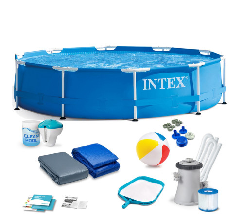 Басейн каркасний 16в1 INTEX 28200, 305 x 76 см, блакитний Басейн каркасний 16в1 INTEX 28200, 305 x 76 см, блакитний
