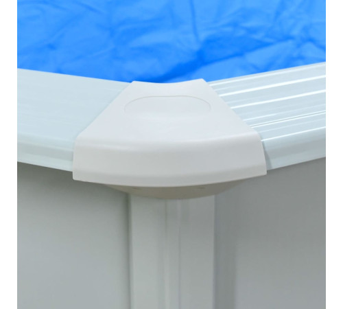 Басейн каркасний овальний vidaXL 610 x 360 x 120 см, білий + насос з пісочним фільтром