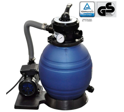 Басейн каркасний овальний vidaXL 610 x 360 x 120 см, білий + насос з пісочним фільтром