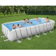 Басейн каркасний прямокутний 6в1 Bestway 5611Z Power Steel 640 x 274 см - білий
