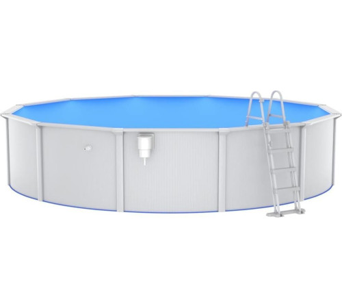 Басейн каркасний vidaXL 550 x 120 см, білий + драбина