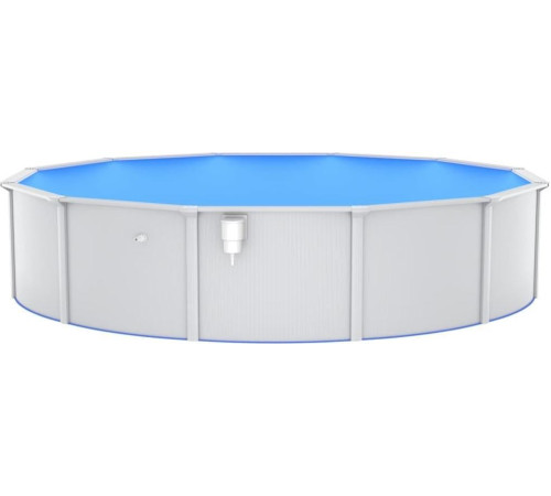 Басейн каркасний vidaXL 550 x 120 см, білий + драбина