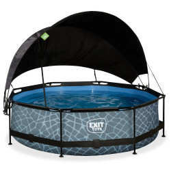 Басейн каркасний EXIT з навісом від сонця 