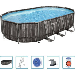 Басейн каркасний овальний Bestway 5611R Power Steel 610 x 366 см