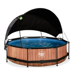 Басейн каркасний EXIT з навісом від сонця 