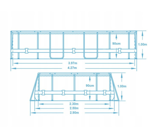 Басейн каркасний Bestway 56714N 427 х 250 х 100 см