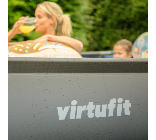 Басейн каркасний прямокутний VIRTUFIT з фільтрувальним насосом 300 x 210 х 66 см , темно-сірий