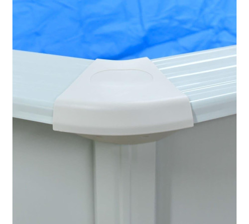 Басейн каркасний vidaXL 550 x 120 см, білий + насос з пісочним фільтром + драбина