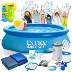 Басейн надувний 16в1 INTEX 28122, 305 x 76 см + машина для створення бульбашок