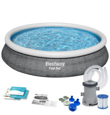 Басейн надувний 9в1 Bestway 57313N, 457 x 84 см