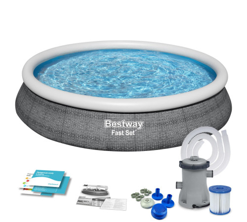 Басейн надувний 9в1 Bestway 57313N, 457 x 84 см
