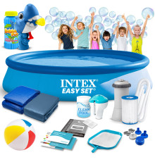 Басейн надувний 15в1 INTEX 28132, 366 x 76 см + машина для створення бульбашок