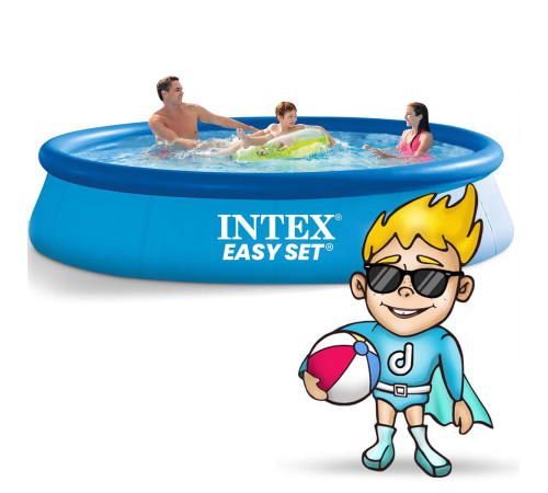 Басейн надувний 4в1 INTEX 28132, 366 x 76 см, блакитний