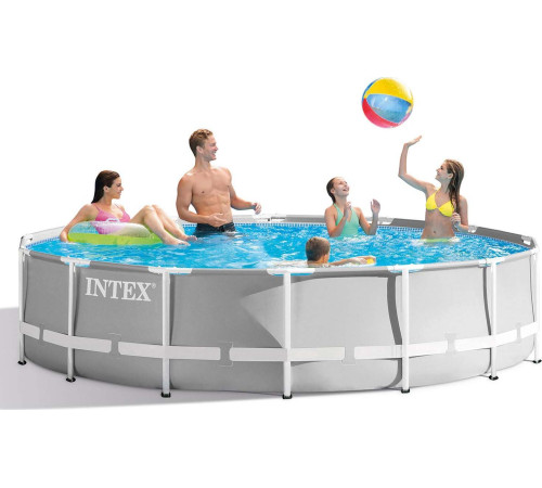 Басейн каркасний 21в1 INTEX 26720, 427 х 107 см, сірий