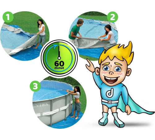 Басейн каркасний 21в1 INTEX 26720, 427 х 107 см, сірий