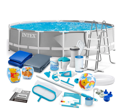 Басейн каркасний 21в1 INTEX 26720, 427 х 107 см, сірий