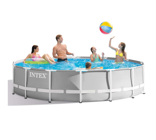 Басейн каркасний 21в1 INTEX 26720, 427 х 107 см, сірий