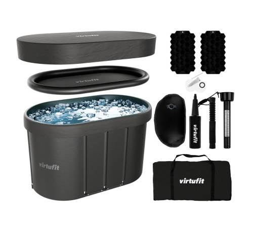 Ванна крижана VIRTUFIT Oval, 120 x 70 см 500 л, антрацит