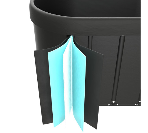 Ванна крижана VIRTUFIT Oval, 120 x 70 см 500 л, антрацит