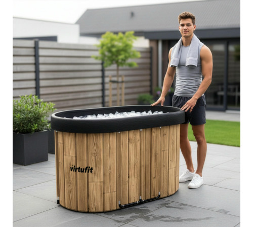 Ванна крижана VIRTUFIT Oval, 120 x 70 см 500 л, дерево