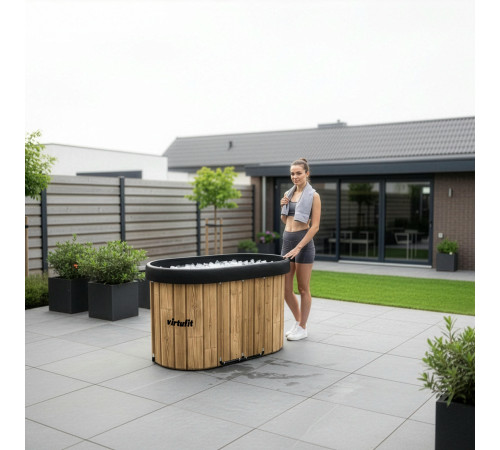 Ванна крижана VIRTUFIT Oval, 120 x 70 см 500 л, дерево