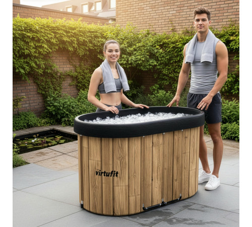 Ванна крижана VIRTUFIT Oval, 120 x 70 см 500 л, дерево