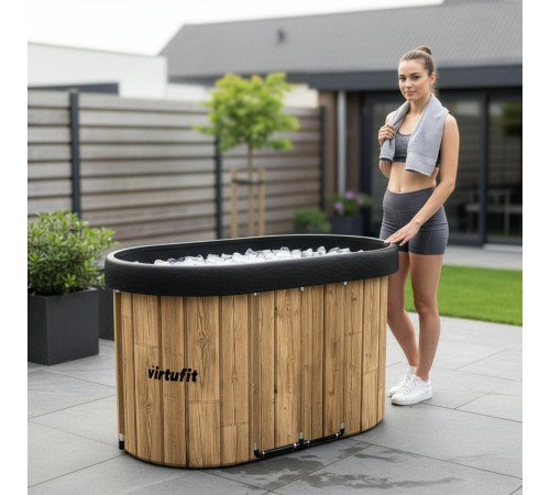 Ванна крижана VIRTUFIT Oval, 120 x 70 см 500 л, дерево