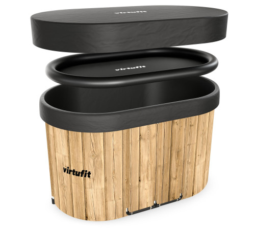 Ванна крижана VIRTUFIT Oval, 120 x 70 см 500 л, дерево
