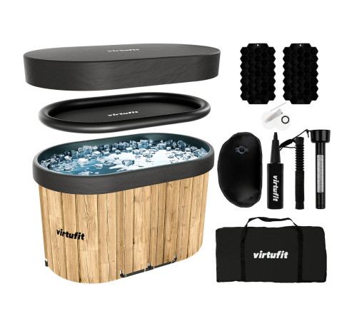 Ванна крижана VIRTUFIT Oval, 120 x 70 см 500 л, дерево