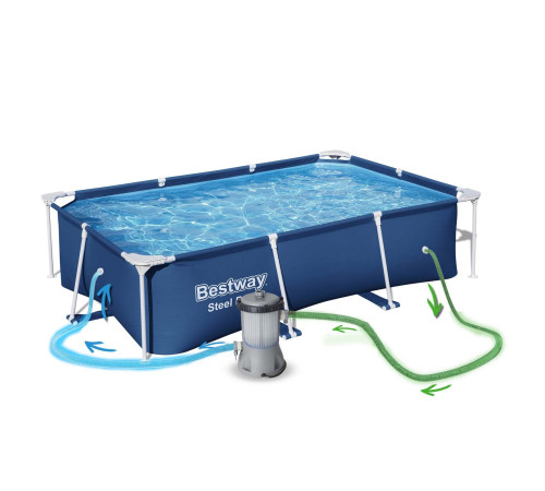 Басейн каркасний прямокутний 15в1 Bestway 56403N, 259 x 170 x 61 см Басейн каркасний прямокутний 15в1 Bestway 56403N, 259 x 170 x 61 см