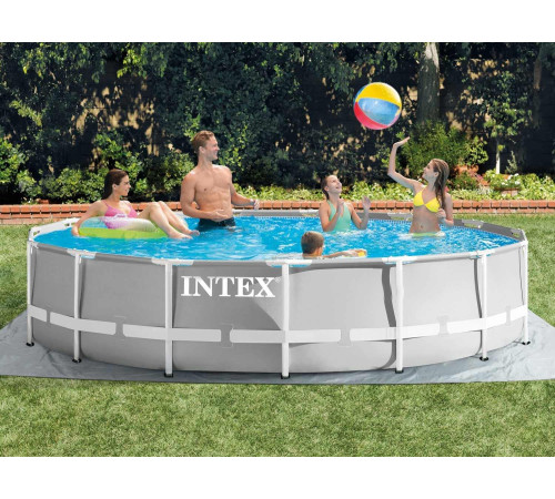 Басейн каркасний 12в1 INTEX 26724, 457 x 107 см, сірий