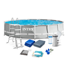 Басейн каркасний 12в1 INTEX 26724, 457 x 107 см, сірий