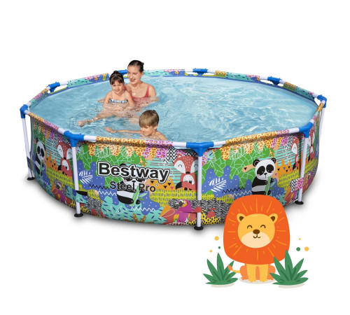 Басейн каркасний дитячий Steel Pro Animals of the World Bestway 5612F 274x66 см Басейн каркасний дитячий Steel Pro Animals of the World Bestway 5612F 274x66 см