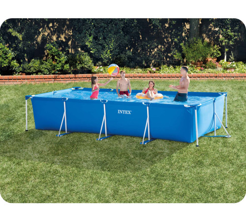 Басейн каркасний прямокутний 16в1 Intex 28274 450 x 220 x 84 см