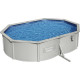 Басейн каркасний овальний Bestway Hydrium з аксесуарами, 500 x 360 x 120 см, світло-сірий