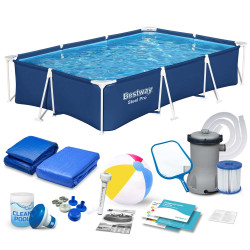 Басейн каркасний прямокутний 16в1 Bestway 56404N, 300 x 201 x 66 см