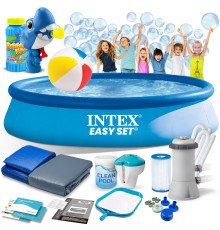 Басейн надувний 15в1 INTEX 28142, 396 x 84 см + машина для створення бульбашок 