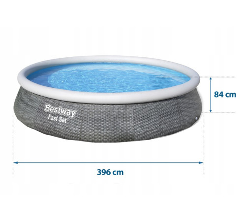 Басейн надувний Bestway 57376, 396 см