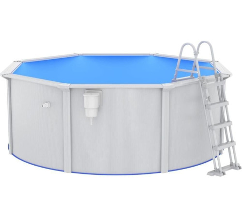 Басейн каркасний vidaXL 360 x 120 см, білий + драбина