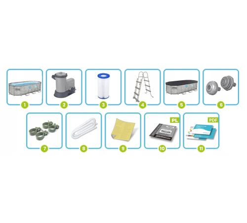 Басейн каркасний 12в1 Bestway 56716N 549 х 274 х 122 см