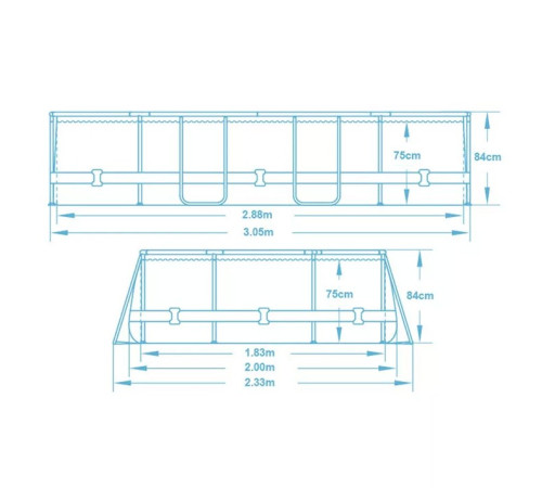Басейн каркасний овальний 17iв1 Bestway 5614A, 305 x 200 x 84 см