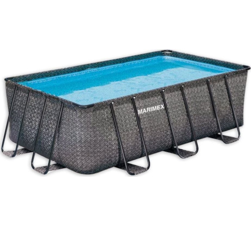 Басейн каркасний прямокутний Marimex Florida Ratan 400 x 210 х 122 см, графітовий