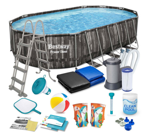 Басейн каркасний 18в1 Bestway 5611R 610 х 366 х 122 см