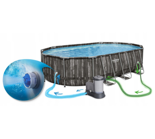 Басейн каркасний 18в1 Bestway 5611R 610 х 366 х 122 см