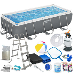 Басейн каркасний прямокутний 18в1 Bestway 56442, 404 x 201 x 100 см 