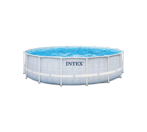 Басейн каркасний 17в1 INTEX 26746, 488 х 122 см, біло-синій