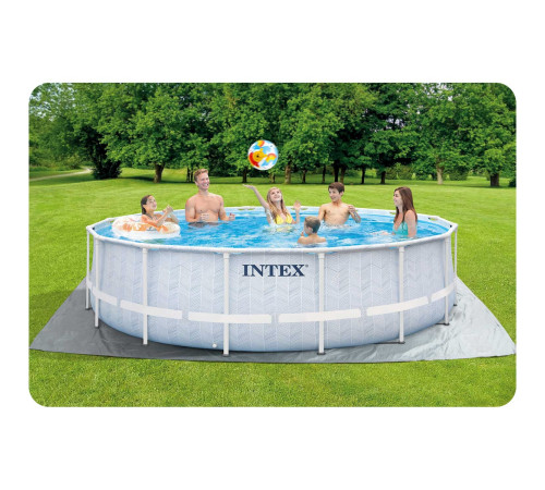 Басейн каркасний 17в1 INTEX 26746, 488 х 122 см, біло-синій
